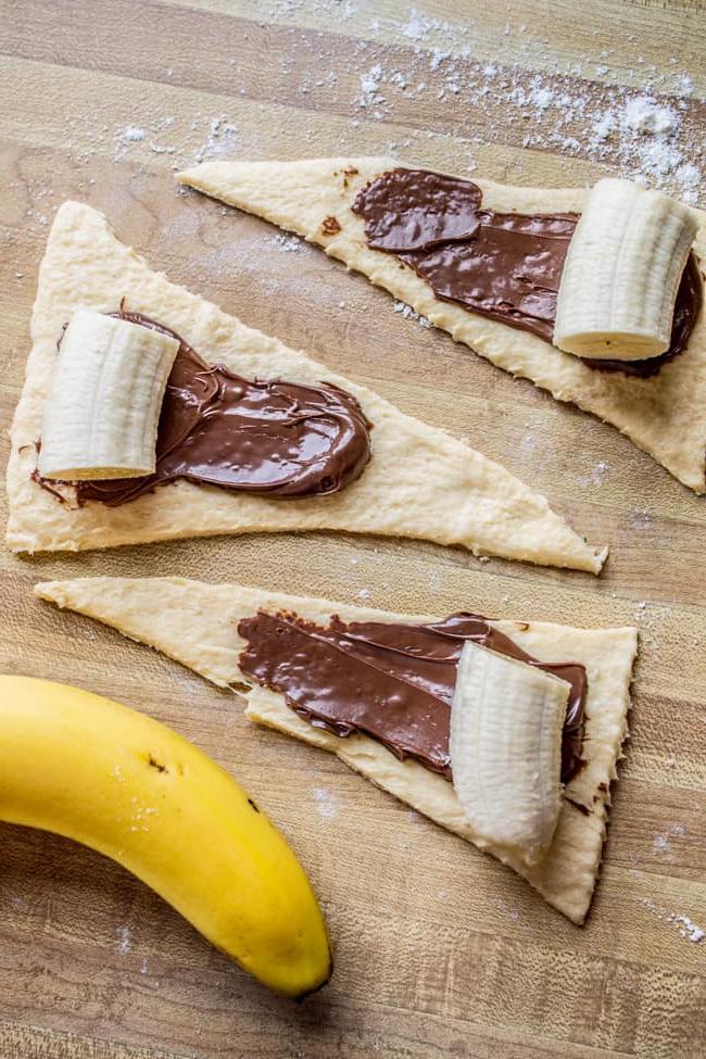 Nutella and Banana Stuffed Crescent Rolls from The Food Charlatan