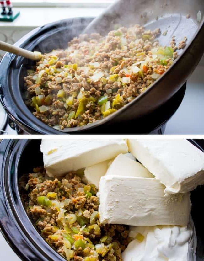 ντιπ λουκάνικου crockpot