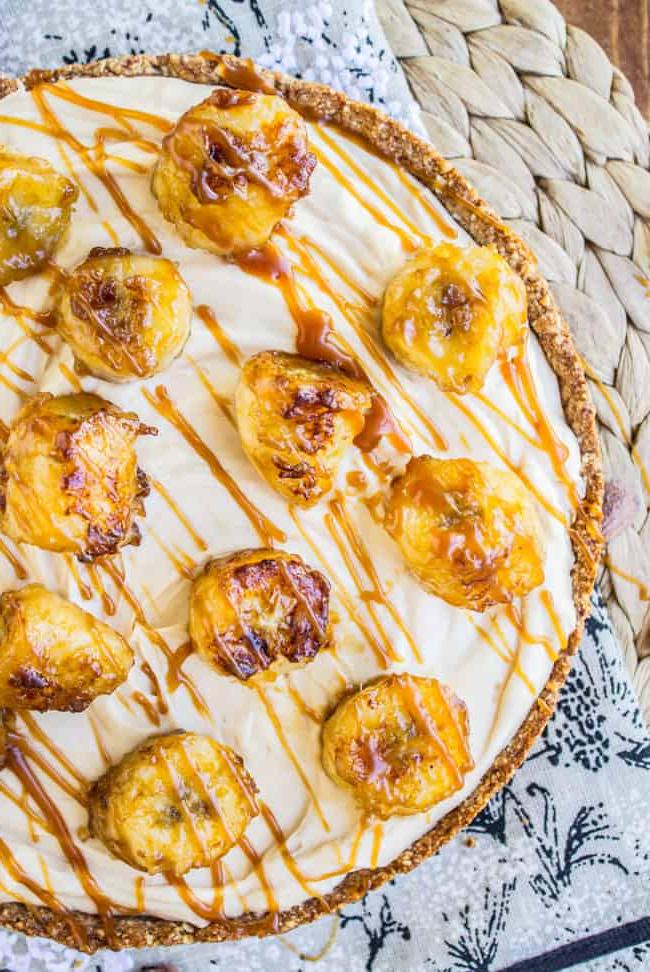 Αλατισμένη Καραμέλα Cheesecake με Καραμελωμένες Μπανάνες