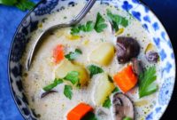Creamy Polish Mushroom Soup with Golden Yukon Potatoes