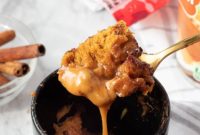Decadent Caramel Pumpkin Mug Cake