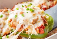 Savory Ground Beef and Rice Stuffed Peppers
