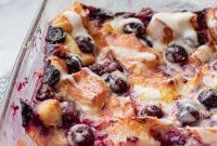 Sweet-Tart Lemon Blueberry Bread Pudding