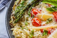 Velvety Orzo & Golden Roasted Asparagus