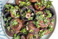 Juicy Roasted Portobellos Drizzled with Vibrant Chimichurri