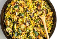 Speedy Vegan Zucchini Skillet Supper