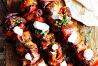 Zesty Mediterranean Chicken Skewers with Creamy Garlic Yogurt