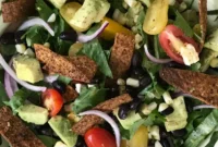 Wholesome Taco Salad with Crispy Baked Tortilla Strips