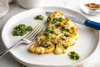 Savory Vegan Cauliflower Steaks with Zesty Chimichurri