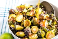 Golden Roasted Brussels Sprouts with Sweet Heat Glaze