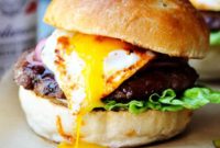 Smoky BBQ Burger Crowned with Garlic Aioli and Fried Egg