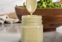 Creamy Vegan Tahini Caesar Dressing
