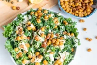 Creamy Vegan Kale Caesar Salad