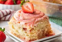 Decadent Strawberry Cheesecake Cinnamon Rolls