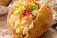 Chicken Bacon Ranch Baked Potatoes