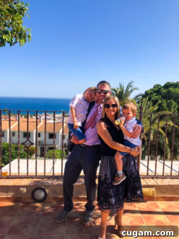 Family traveling in Europe