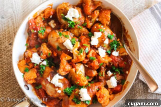 Authentic Greek Chicken with Tomatoes, Cauliflower and Feta