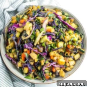 Effortless Vegan Potato and Veggie Skillet 17 Chopped potatoes mixed in with colorful veggies like kale, red pepper, purple cabbage and zucchini for a colorful veggie hash.