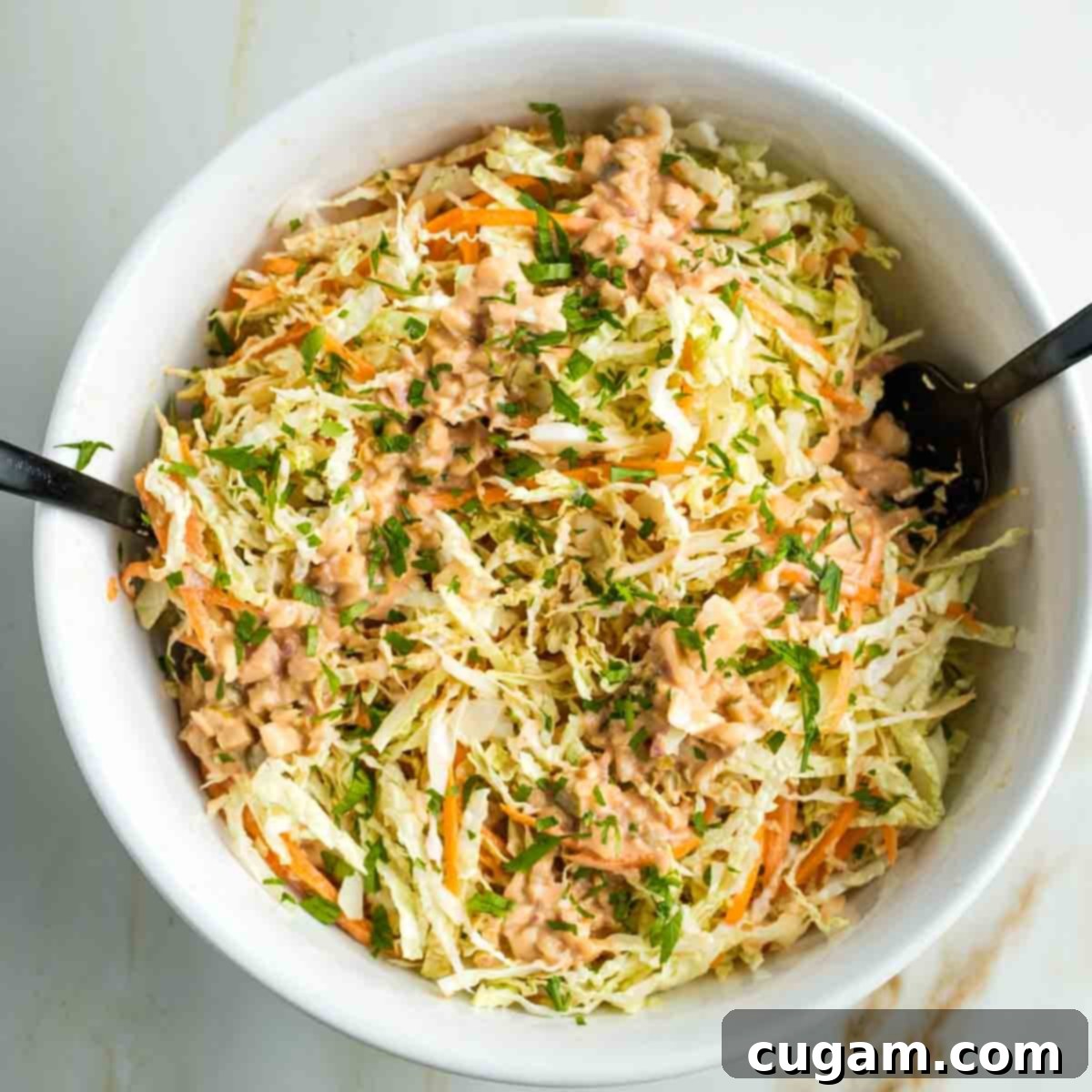 Zesty Russian Slaw 14 Shredded savoy cabbage and carrots with russian dressing.