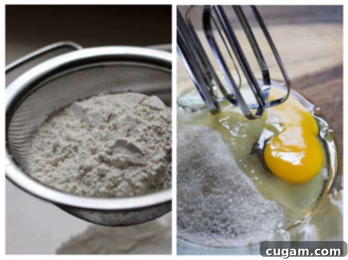 Polish Fluffy Apple Pancakes - Racuchy - combine dry ingredients