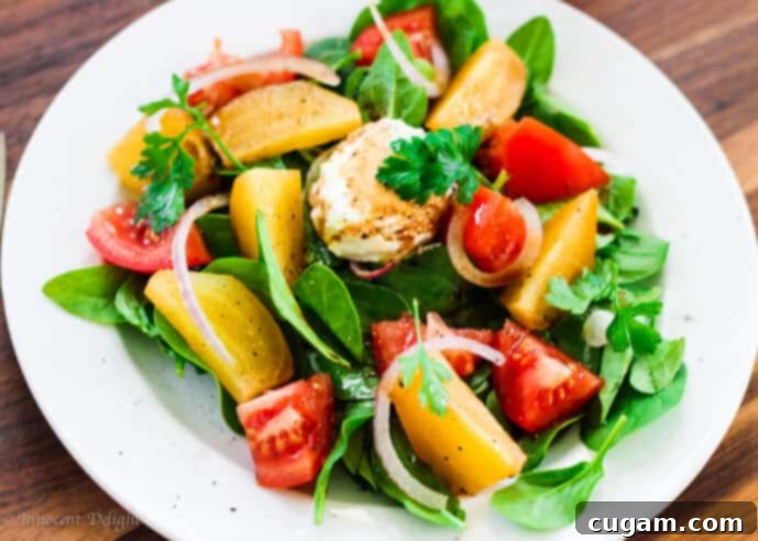 Golden beets salad with goat cheese