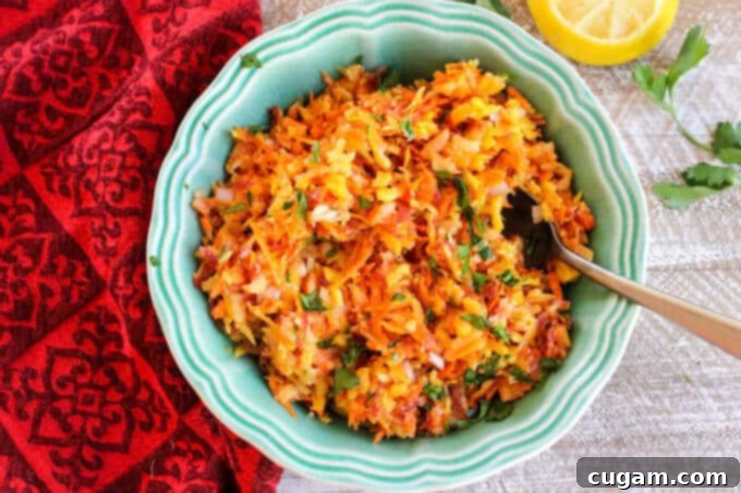 Rainbow Carrots Apple Slaw - delicious, healthy and crunchy fall slaw with the best seasonal apple and rainbow carrots that can be served with any main course.