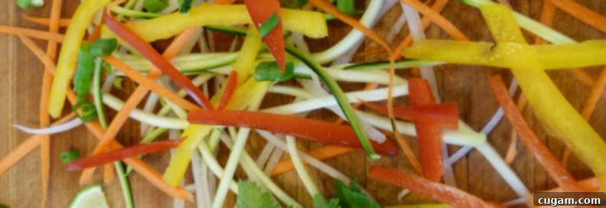 Vibrant Veggie Pad Thai brimming with colorful, healthy vegetables