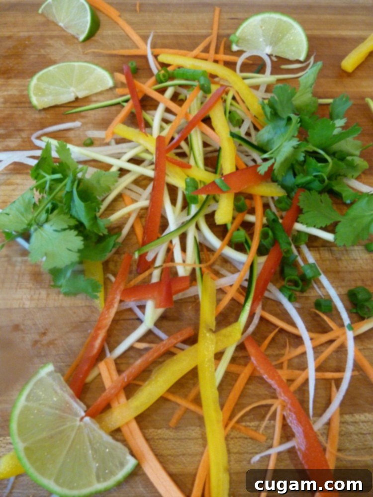 Gluten-free and Vegan Veggie Pad Thai, a colorful and healthy meal option.