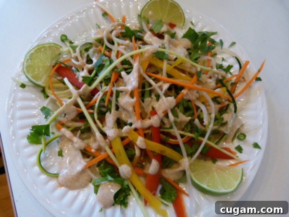 Grain-free Veggie Pad Thai, a nutritious and delicious vegan meal.