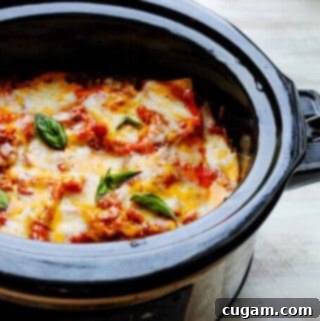 Savory Slow Cooker Eggplant Lasagna, a perfect summer dinner