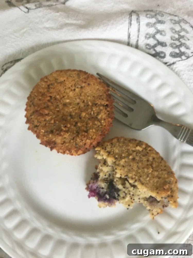 Close-up of a perfectly baked, delicious, and moist gluten-free muffin. Its fluffy texture and inviting aroma highlight its appeal as a healthy treat.