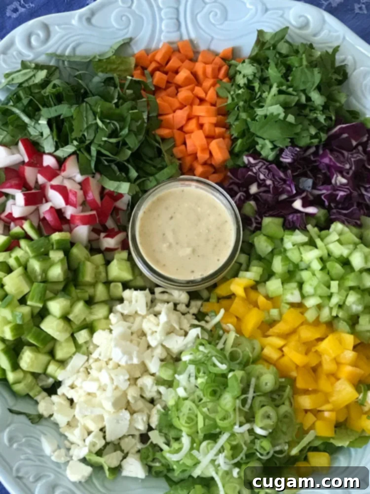 The Ultimate Chopped Salad, showcasing a medley of fresh ingredients