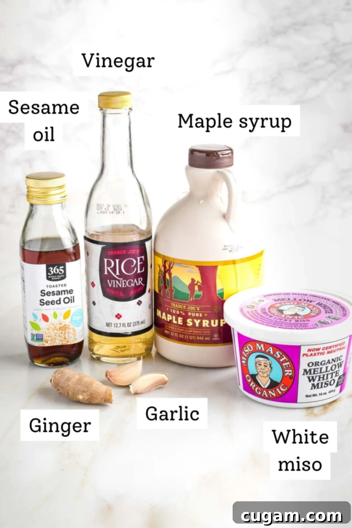 Ingredients for Ginger Miso Dressing