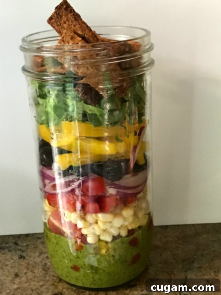 Healthy Taco Salad in a Mason Jar
