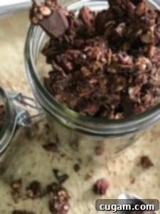 Healthy Chocolate Granola. Refined sugarfree.