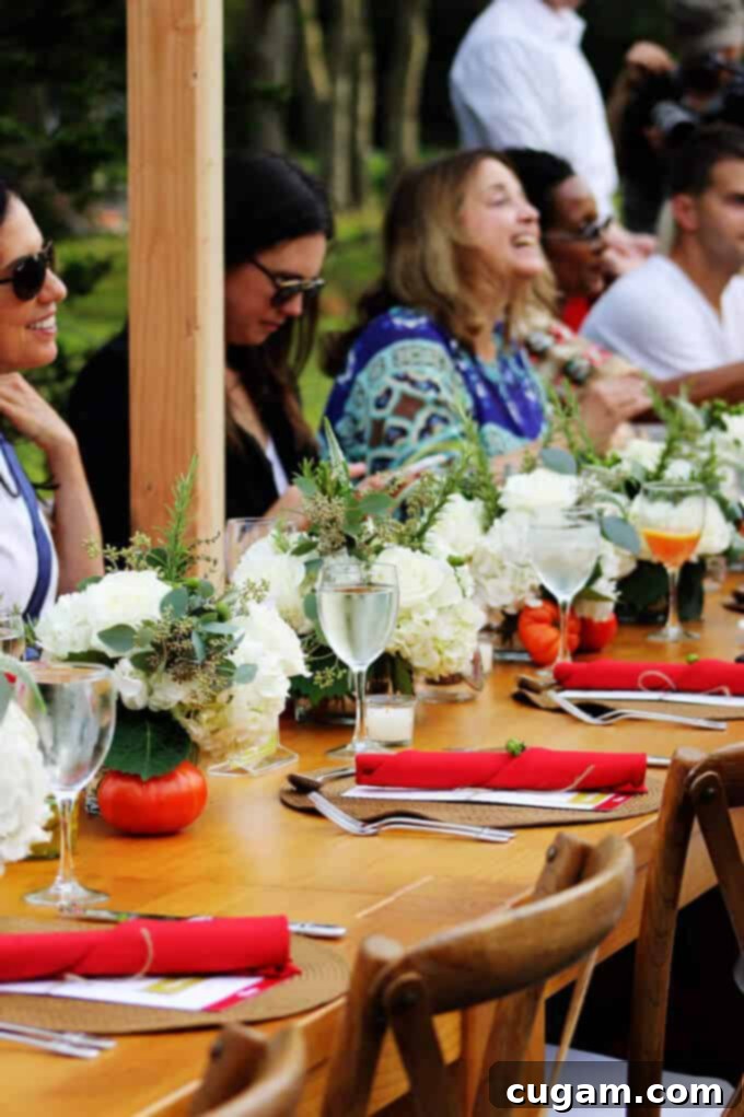 Capturing a joyful moment among guests, emphasizing the relaxed and enjoyable vibe of the event