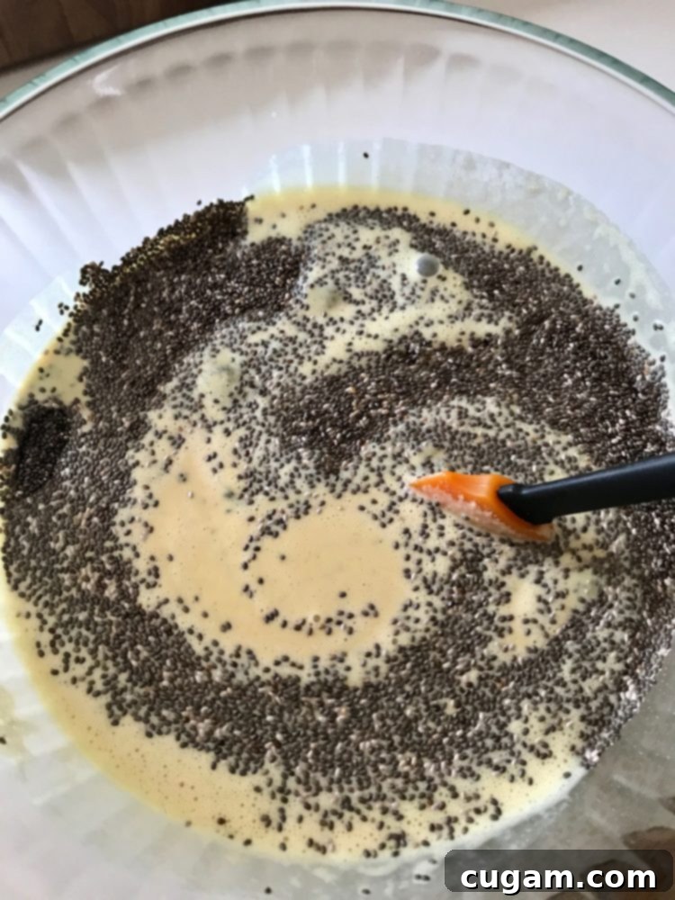 Golden Milk mixed into chia seeds for a creamy, healthy, and vegan pudding