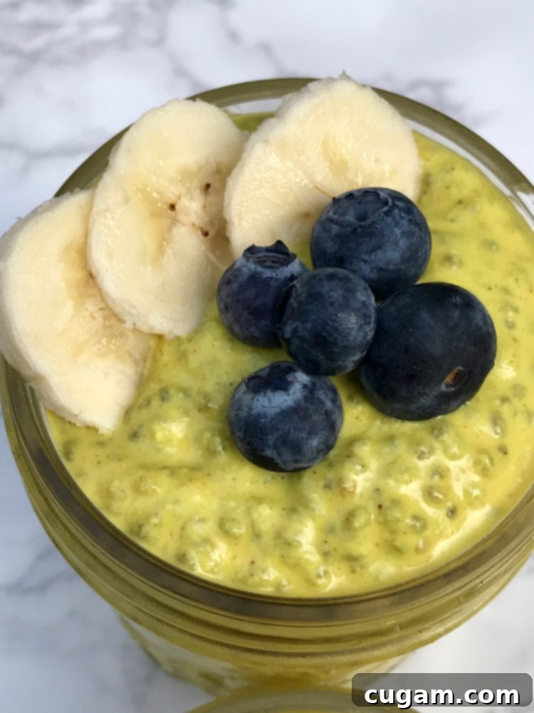 Golden Chia Pudding, a vibrant dish loaded with antioxidants for optimal health