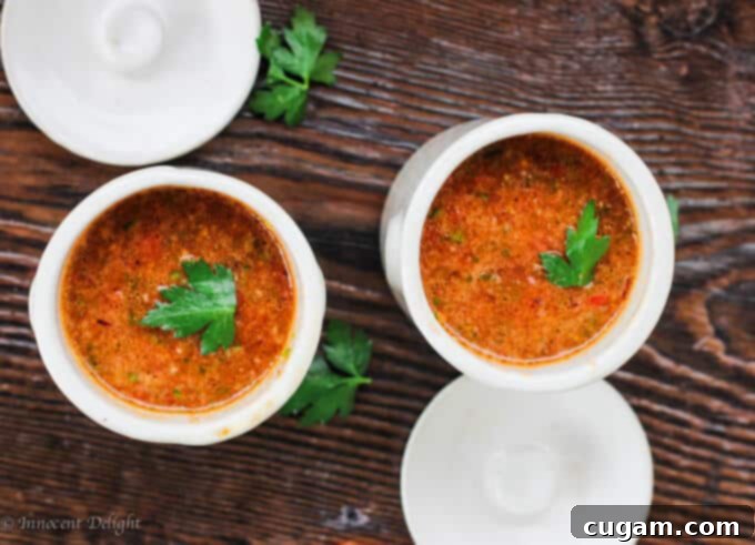 Refreshing Summer Gazpacho, a vibrant cold soup with fresh vegetables