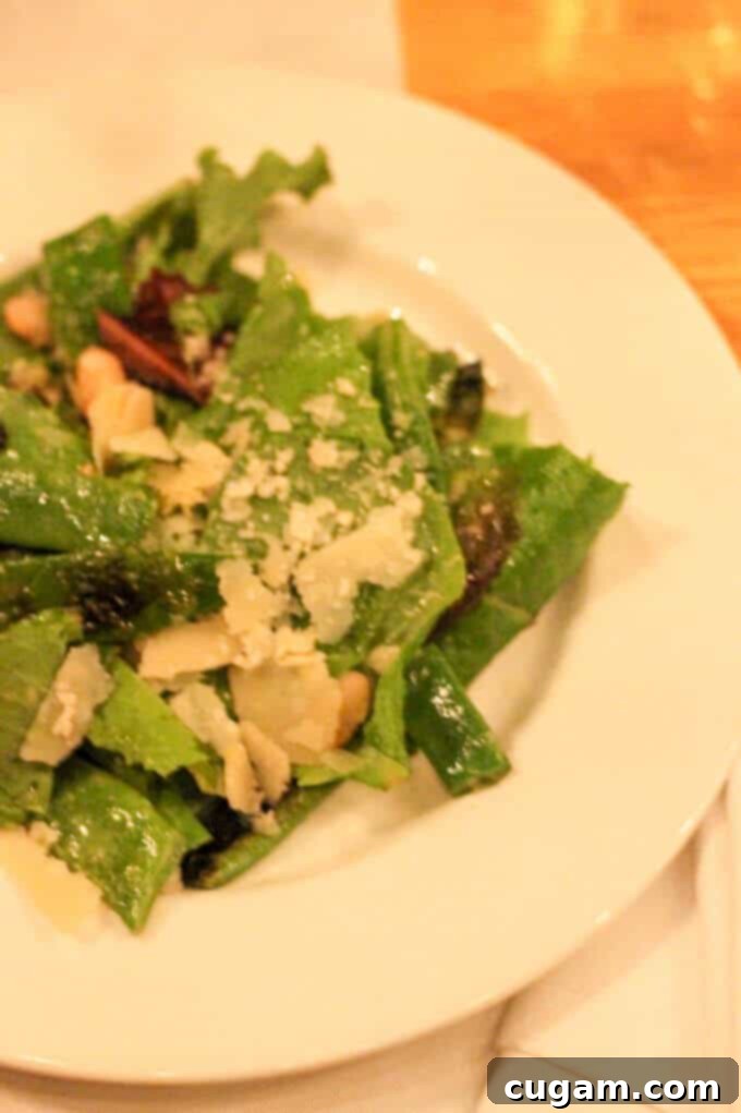 Close-up of the elegant salad course, showcasing fresh, high-quality ingredients and thoughtful presentation at the Bertolli Rustic Cut event. #Ad #ReachforRustic