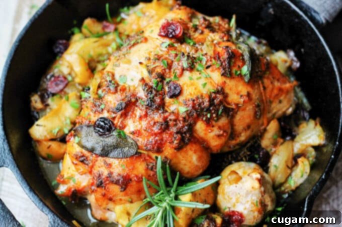 Fall Harvest Roasted Turkey Breast is a perfect recipe for Thanksgiving if you don't want to cook the whole bird.