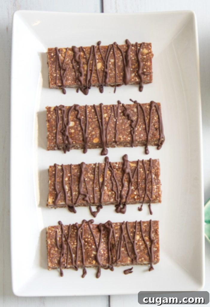 Grain Free No Bake Power Bars 8 A plate full of energy bars.