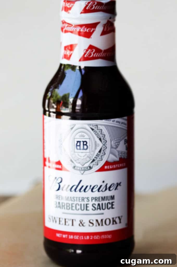 Budweiser BBQ Sweet & Smoky Sauce bottle