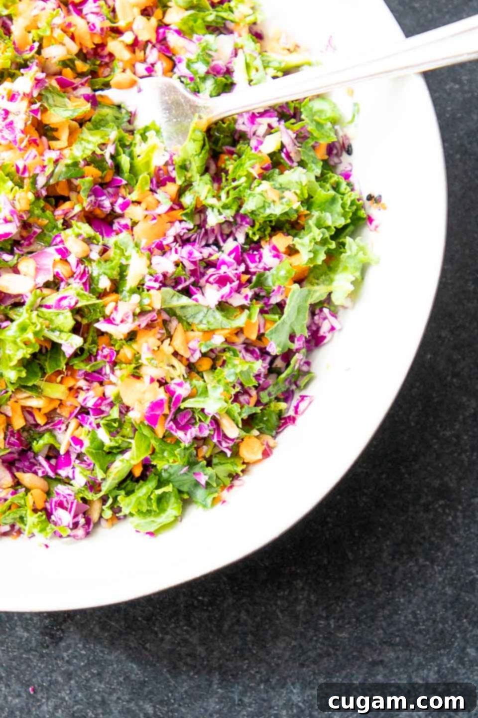 The Ultimate Chopped Salad 2 Brightly colored, freshly chopped vegetables arranged in a bowl, ready for mixing.