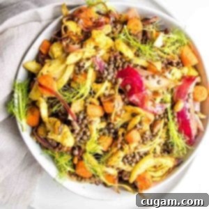 Lentil Salad with Roasted Vegetables, a vibrant and healthy vegan dish perfect for meal prep.
