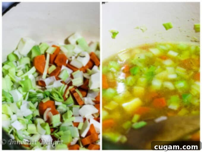 Hearty leftover turkey soup with vegetables and pasta