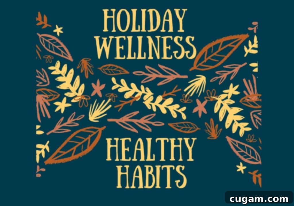 Thanksgiving motifs with graphics: Holiday Wellness: Healthy Habits, promoting health and peace during festive seasons.