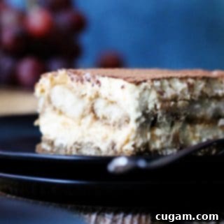 Classic Tiramisu on a plate