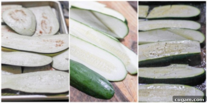 Vegetarian moussaka (cut up vegetables)