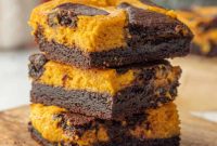 Swirled Pumpkin Cheesecake Brownies